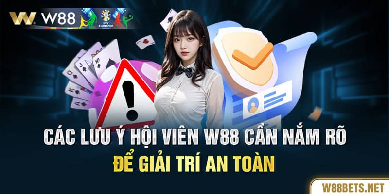 Các lưu ý hội viên W88 cần nắm rõ để giải trí an toàn